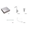 Kit completo acessorios para gabinete de banheiro com Cuba Q39, Torneira e Sifao