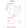 Cuba de apoio quadrada Conect Q32