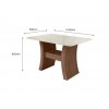 Conjunto Mesa de Jantar Bélgica 1,35 Com 6 Cadeiras Amêndoa 73B