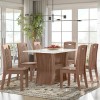 Conjunto Mesa de Jantar Bélgica 1,35 Com 6 Cadeiras Amêndoa 73B