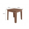 Conjunto Mesa de Jantar Itália 0,90 com 4 Cadeiras Amêndoa 51C