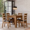 Conjunto Mesa de Jantar Itália 0,90 com 4 Cadeiras Cedro 11C