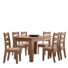 Conjunto Mesa de Jantar Itália 1,35 com 6 Cadeiras Amêndoa 51C