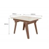 Mesa para Sala de Jantar Dubai 1,10 X 0,84 Amêndoa