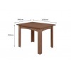 Mesa para Sala de Jantar Mali 1,10 X 0,84 Amêndoa